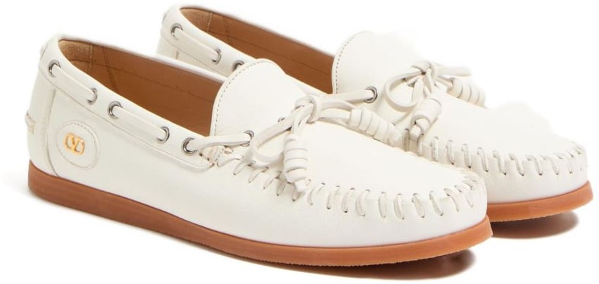Valentino Garavani Flat Shoes Ivory Wit