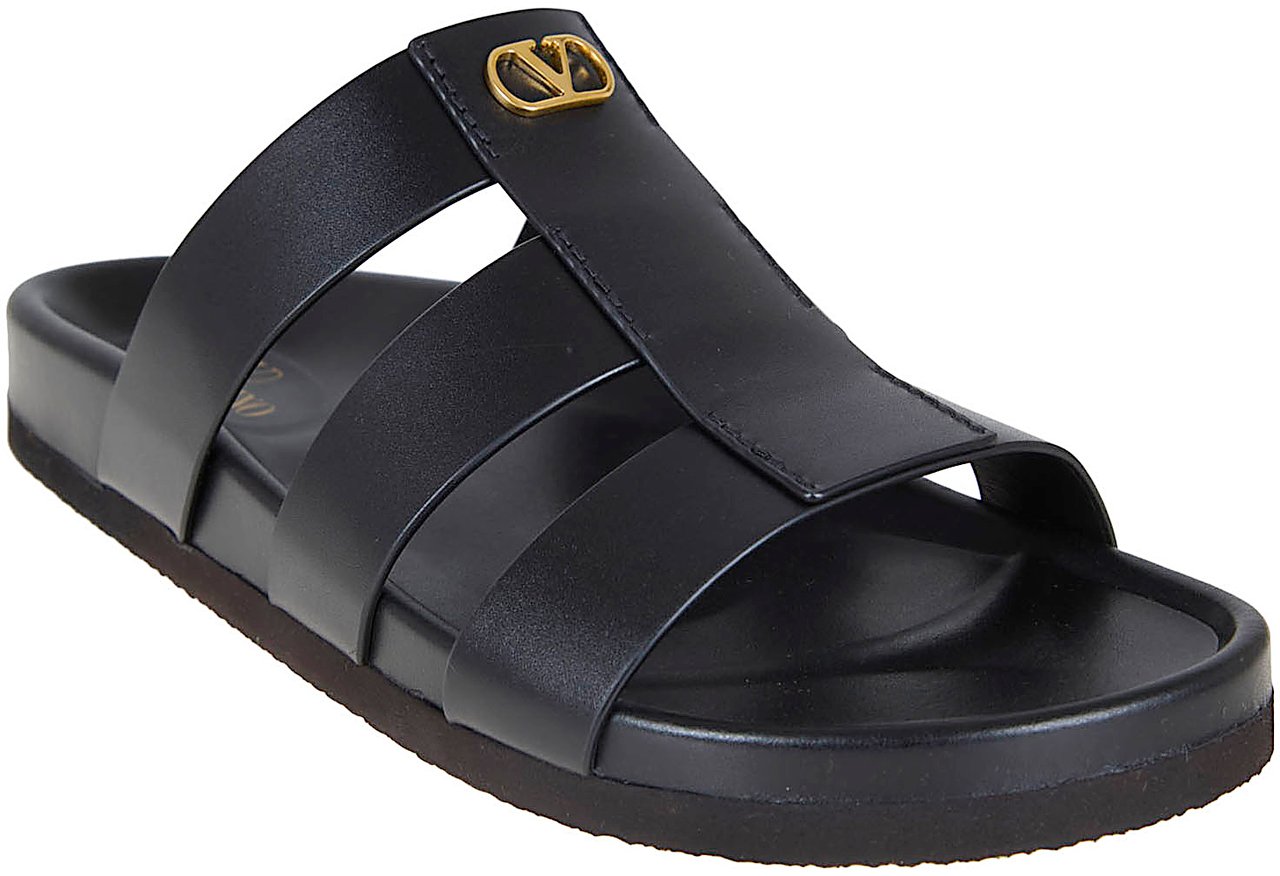 Valentino Garavani VALENTINO GARAVANI SANDAL VALENTINO GARAVANI STUDSHIELD VITELLO Zwart