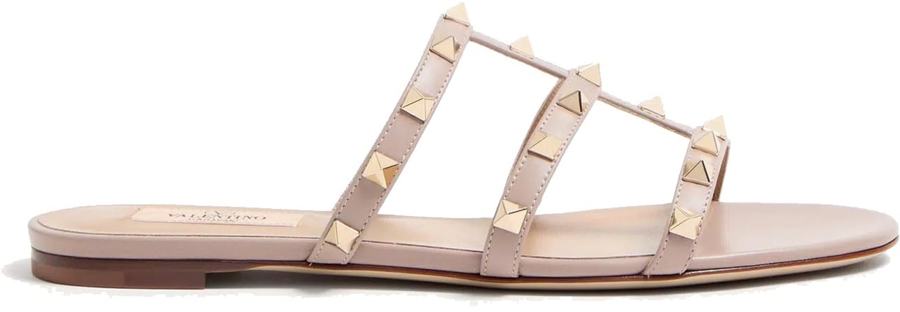 Valentino Garavani VALENTINO GARAVANI Rockstud Slide Sandals Roze
