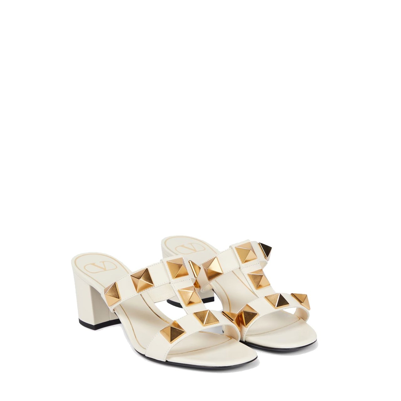 Valentino Garavani Valentino Garavani Roman Stud Leather Sandals Wit