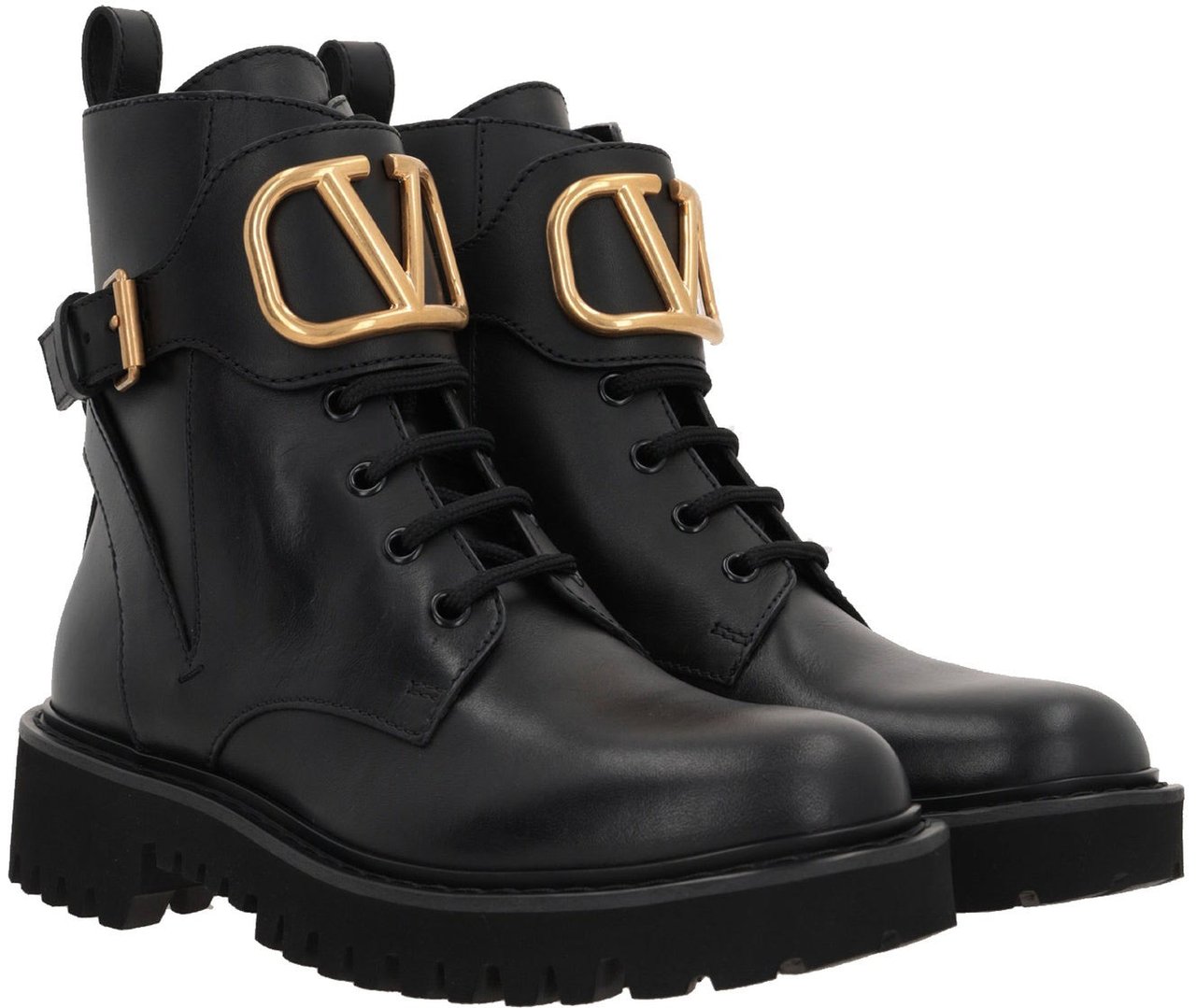Valentino Garavani Valentino Garavani Vlogo Ankle Boots Zwart
