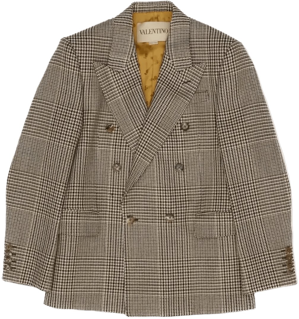 Valentino Dubbelknoops beige formele jas Beige