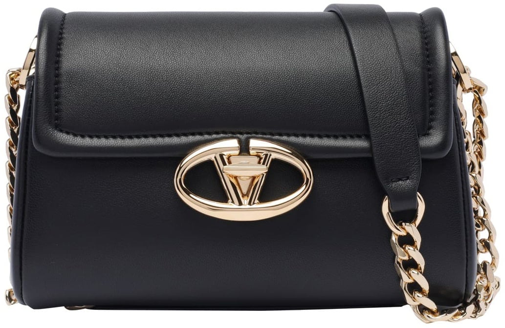 Valentino Valentino Garavani Vlogo Locker Shoulder Bag Zwart