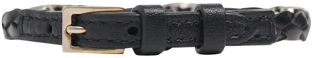 Valentino Valentino Garavani Vlogo Signature Leather Bracelet Zwart