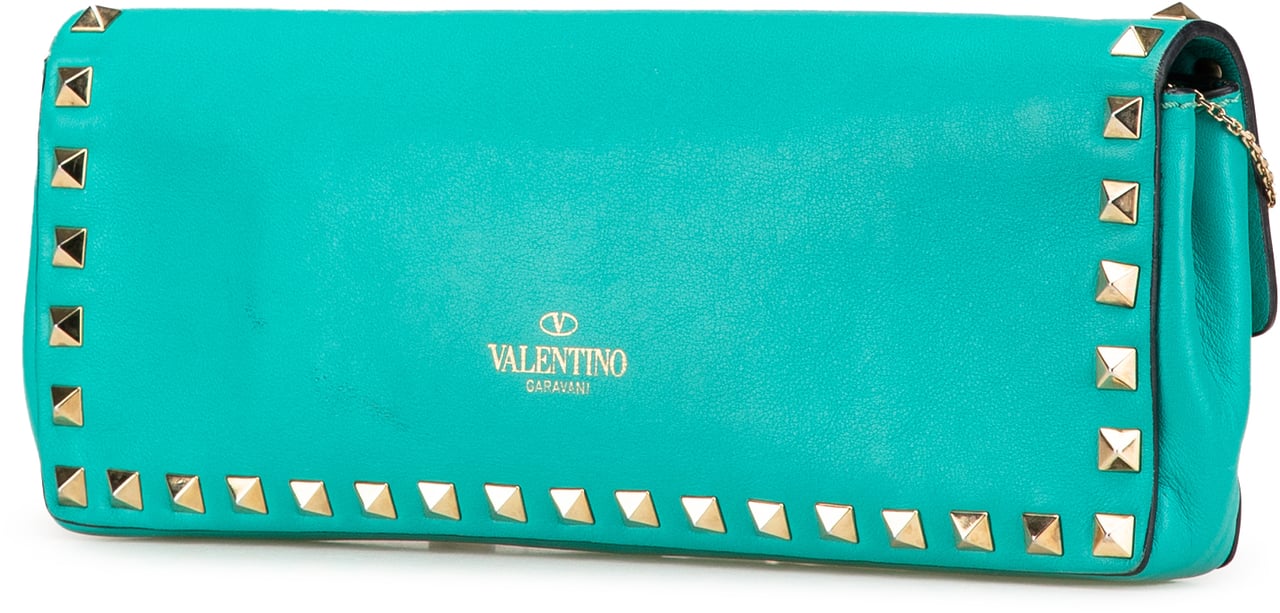 Valentino Nappa Rockstud Bangle Clutch Blauw