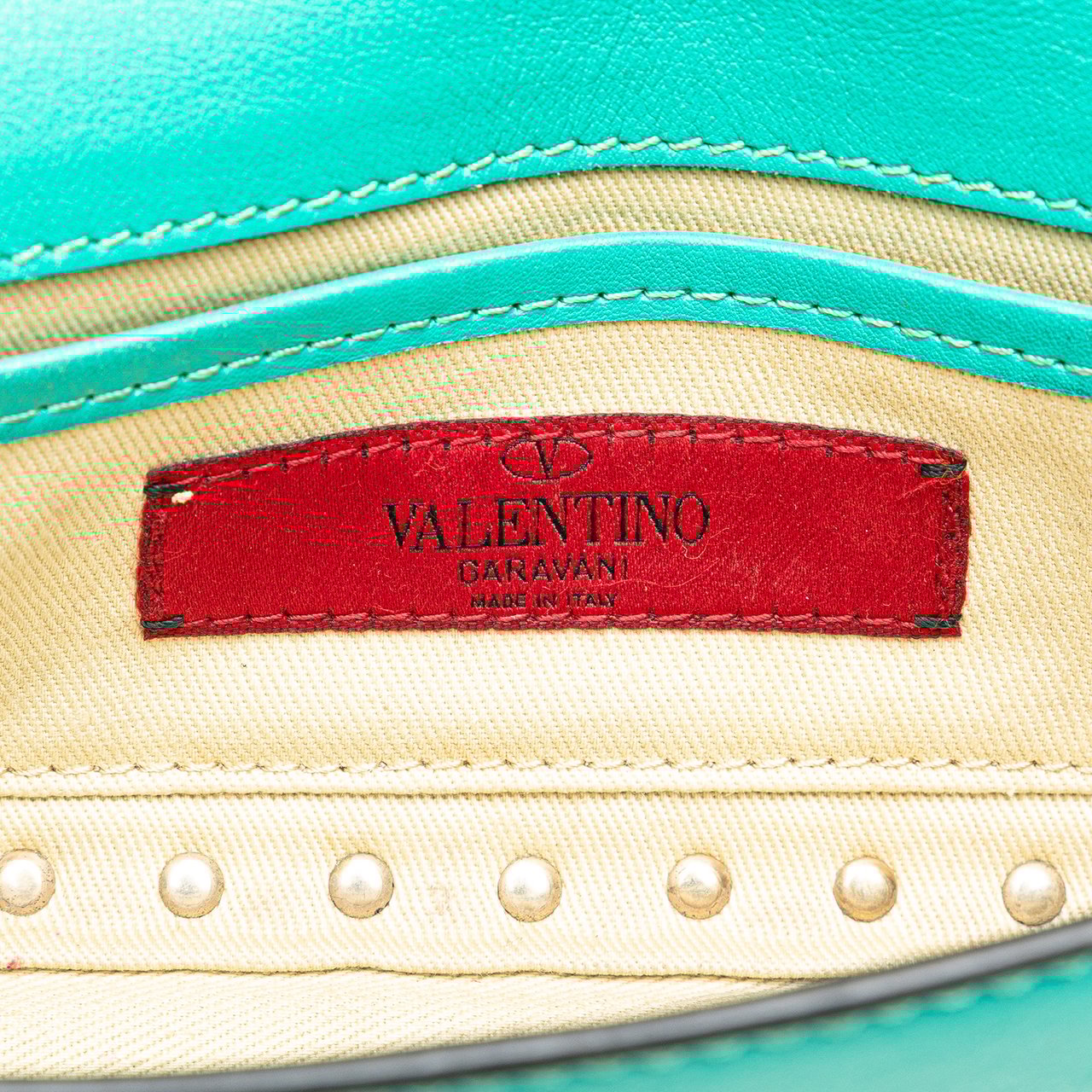 Valentino Nappa Rockstud Bangle Clutch Blauw