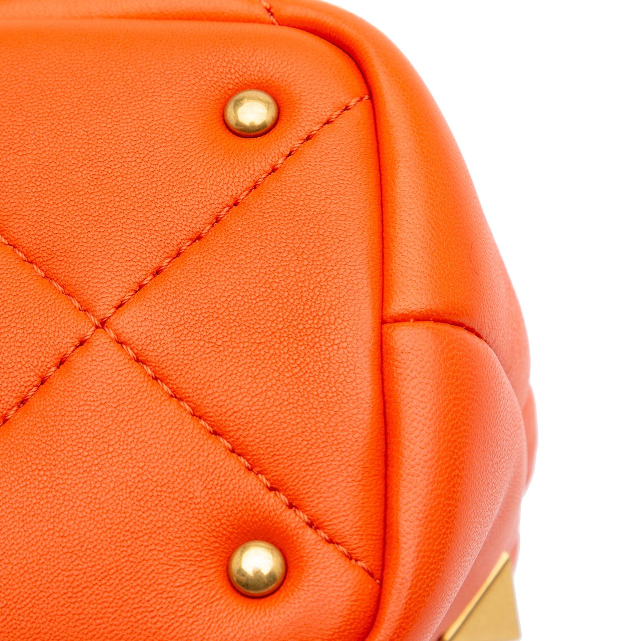Valentino Small Nappa Roman Stud The Handle Bag Oranje