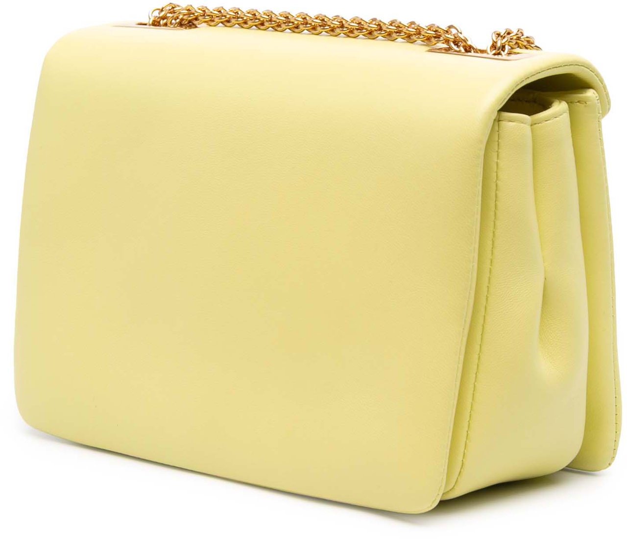 Valentino Nappa One Stud Chain Shoulder Bag Geel