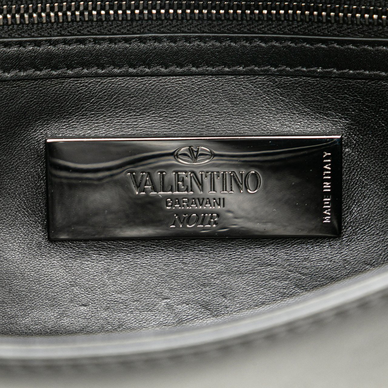 Valentino Small Leather Rockstud Glam Lock Crossbody Zwart