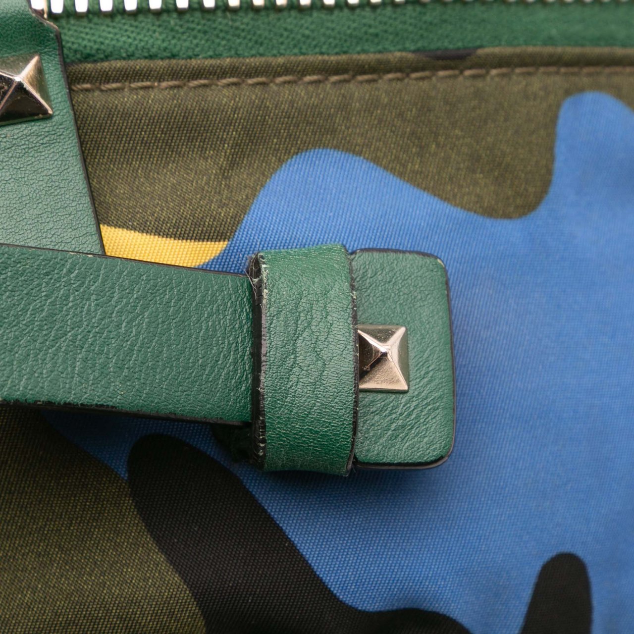 Valentino Printed Nylon Camouflage Rockstud Backpack Groen