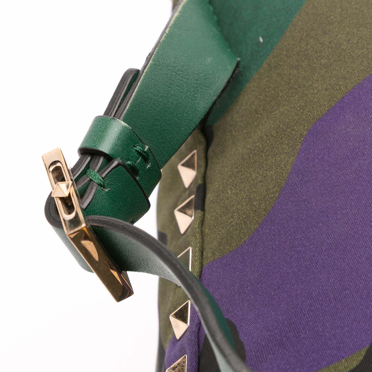 Valentino Printed Nylon Camouflage Rockstud Backpack Groen