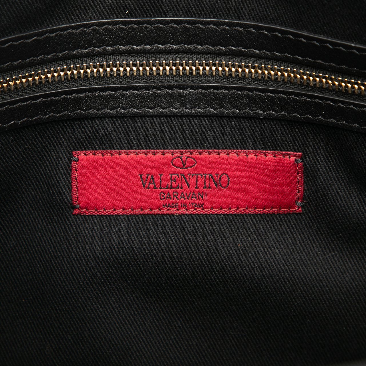 Valentino Leather Rockstud Convertible Tote Zwart
