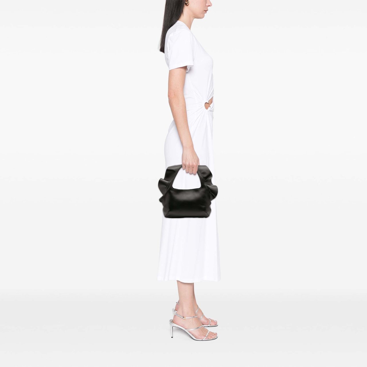 Valentino Small Nappa Atelier 04 Rouches Edition Hobo Zwart