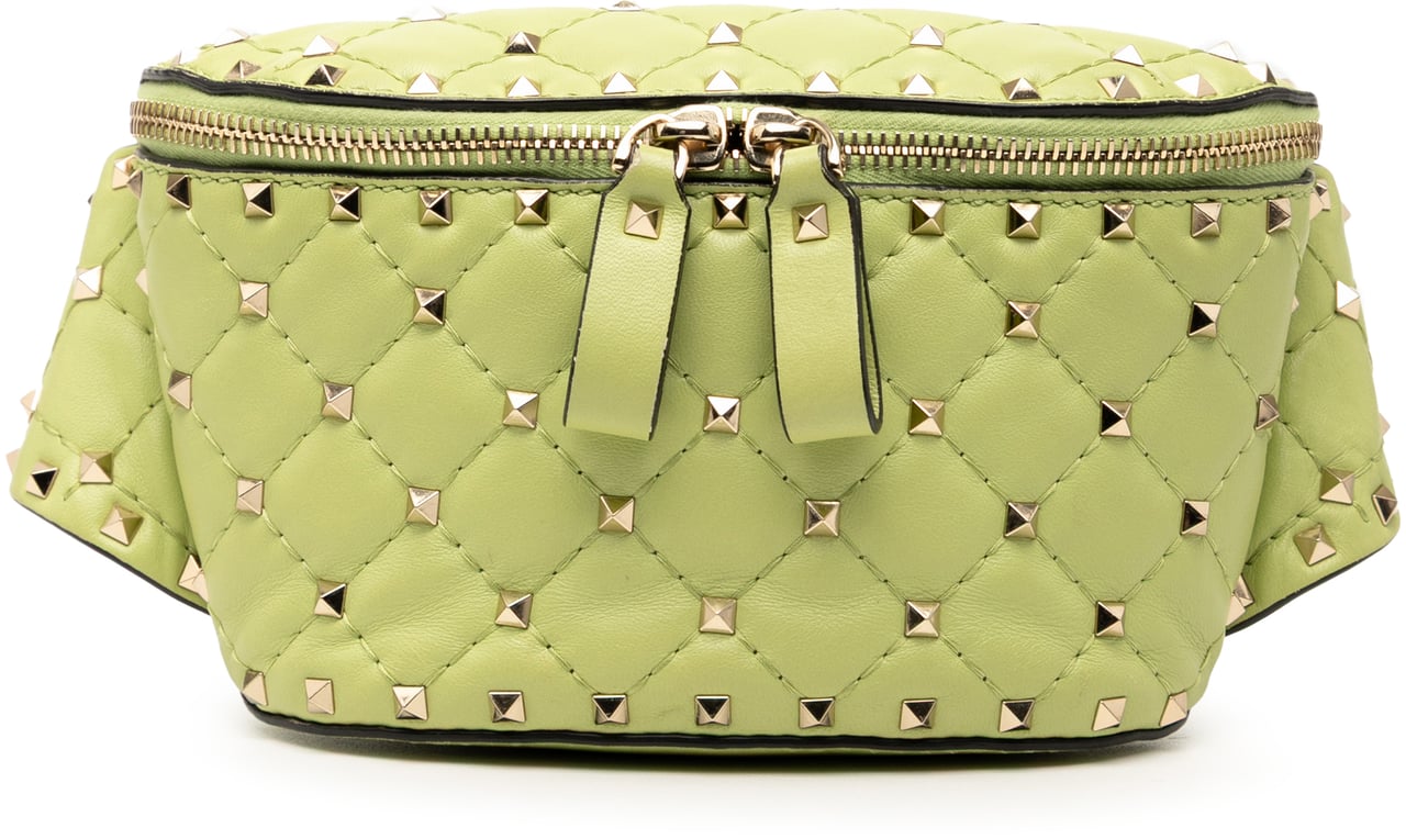 Valentino Nappa Rockstud Spike Belt Bag Groen