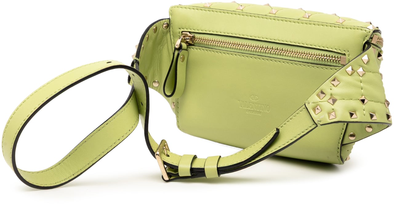 Valentino Nappa Rockstud Spike Belt Bag Groen