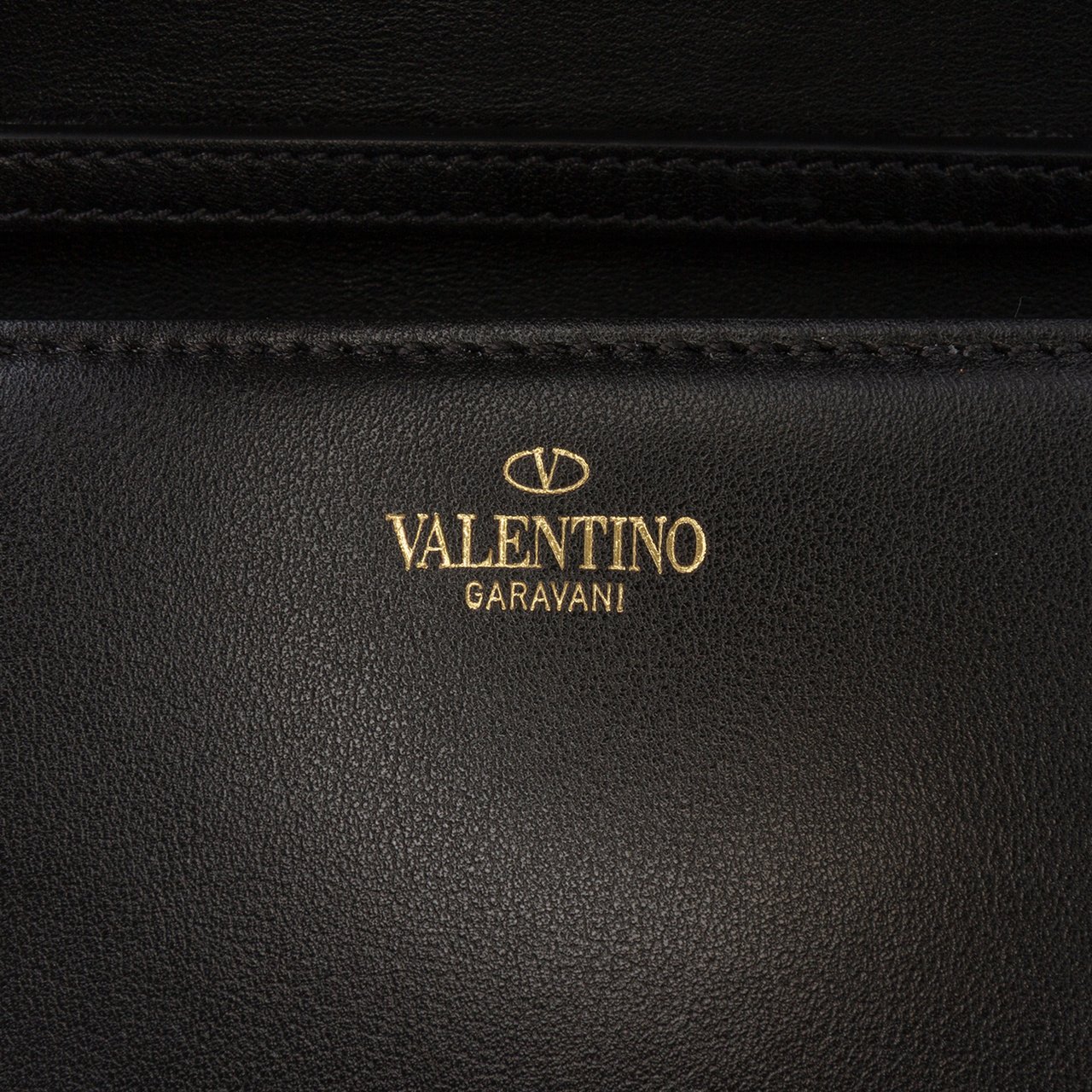 Valentino Calfskin VLogo Loco Satchel Zwart