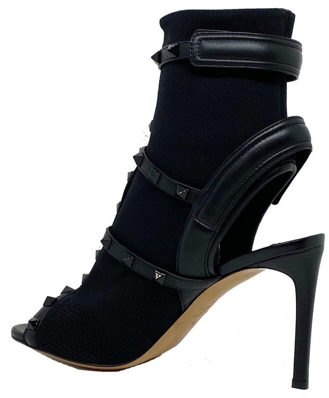 Valentino Valentino Rockstud Sock Heel Sandals Zwart
