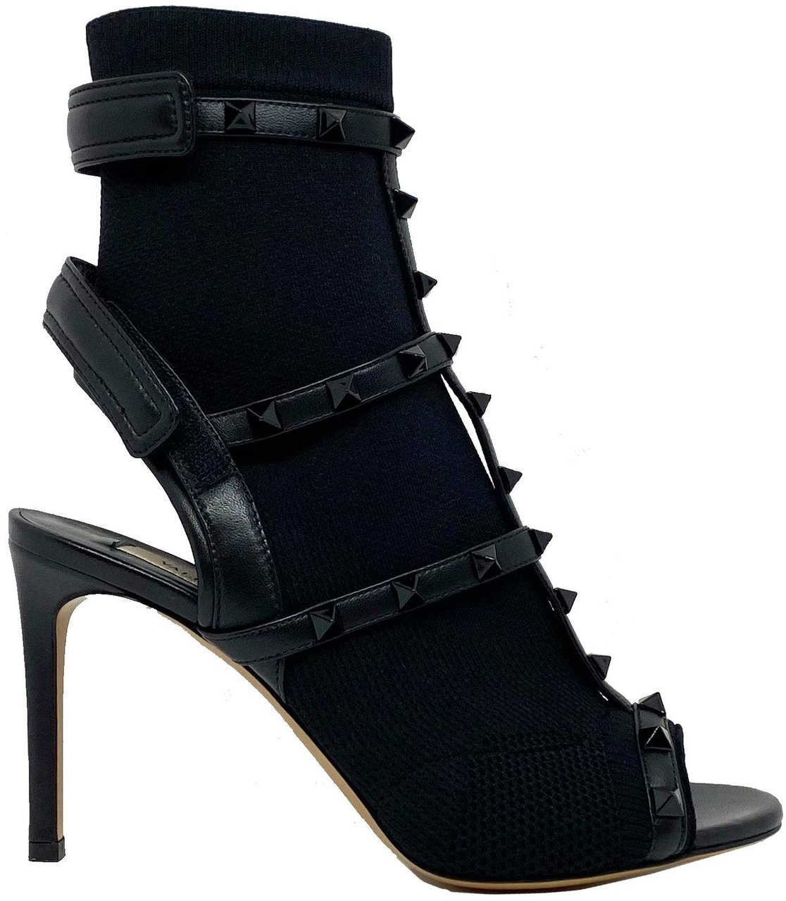Valentino Valentino Rockstud Sock Heel Sandals Zwart