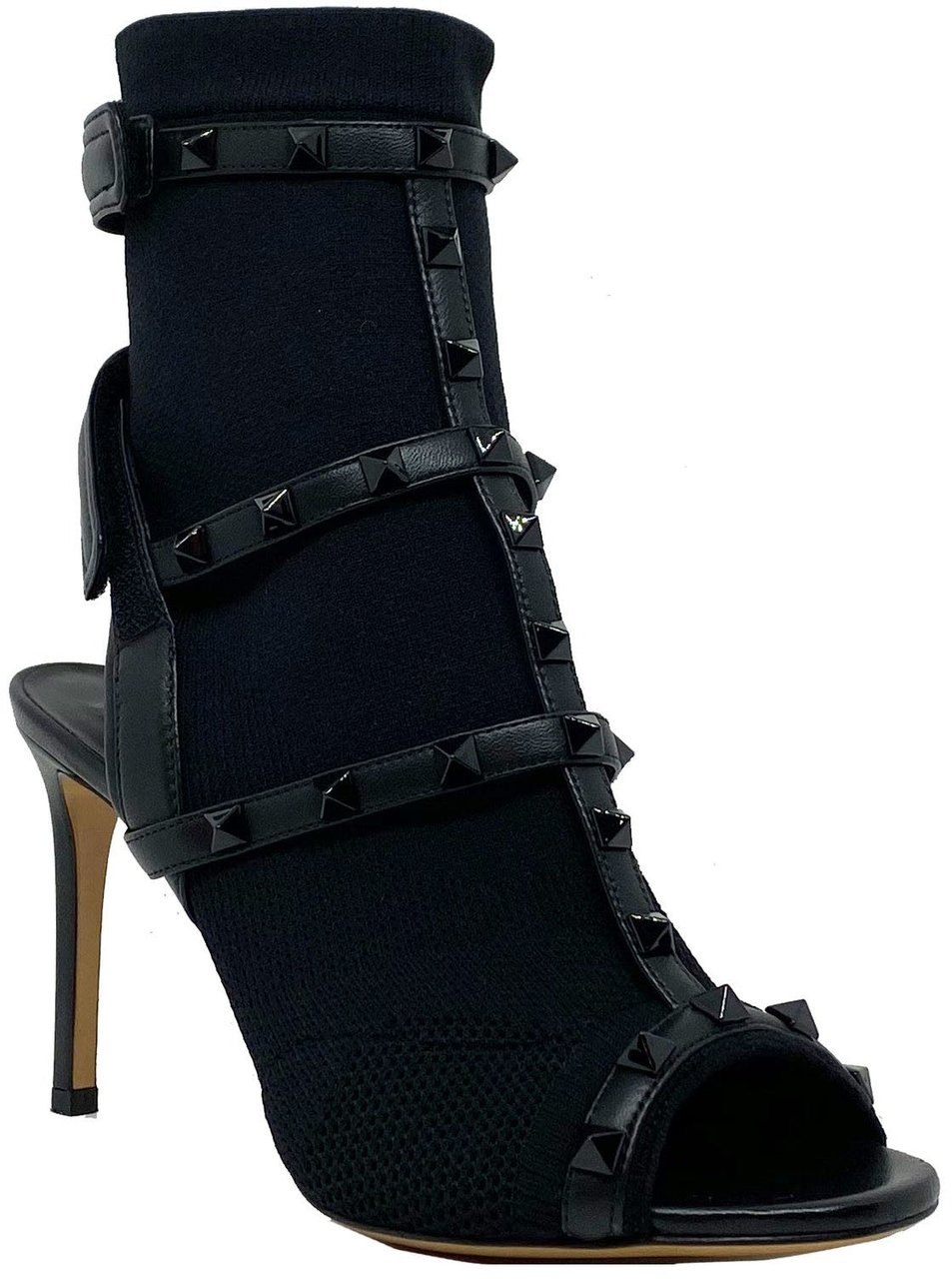 Valentino Valentino Rockstud Sock Heel Sandals Zwart