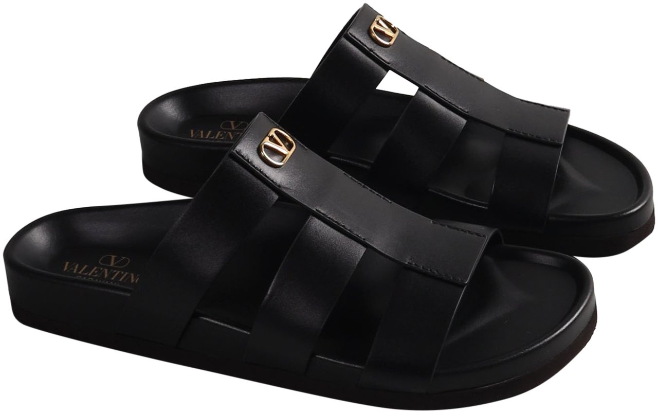 Valentino STUDSHIELD SANDALEN Zwart