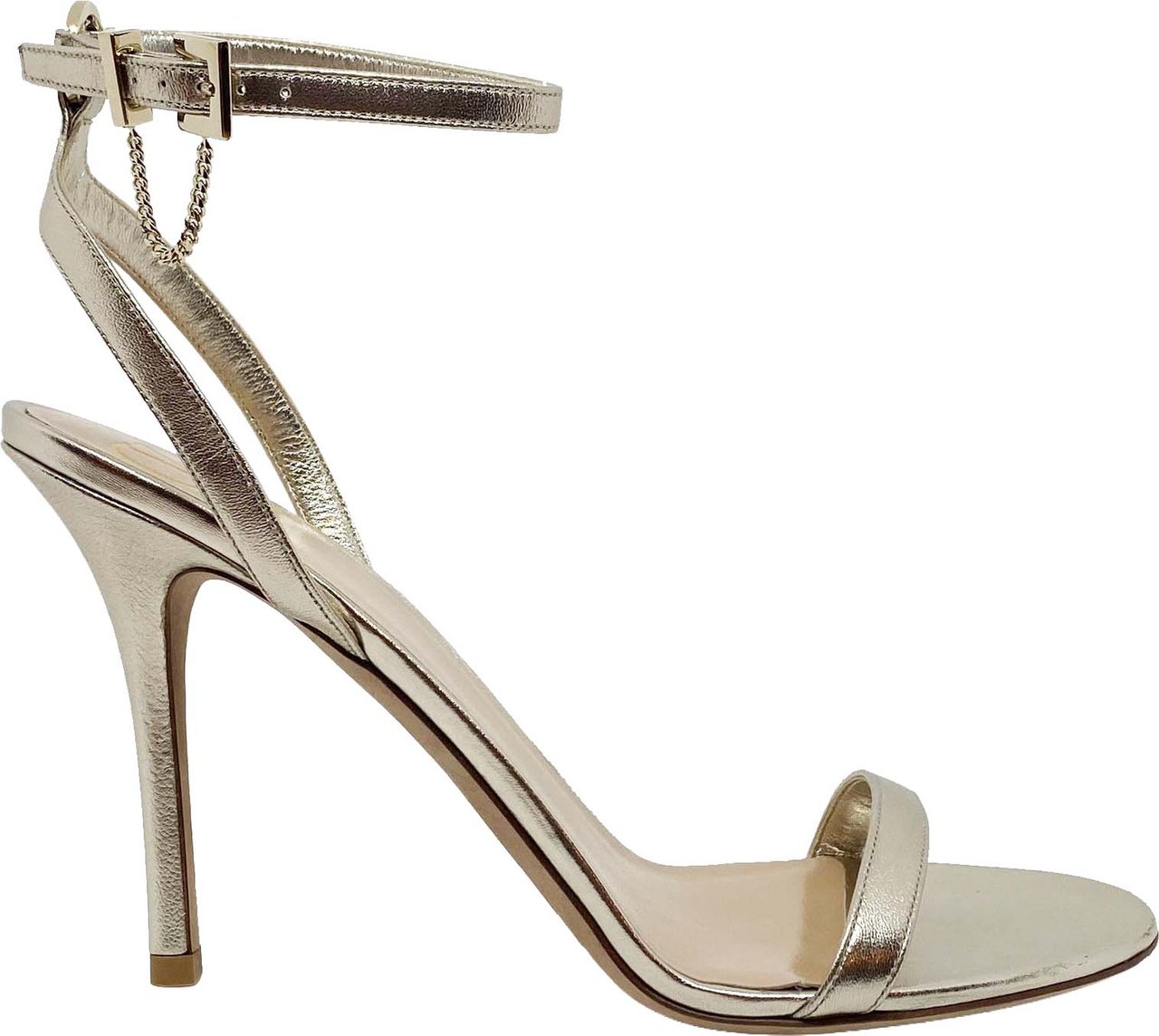 Valentino Leather Heel Sandals Goud