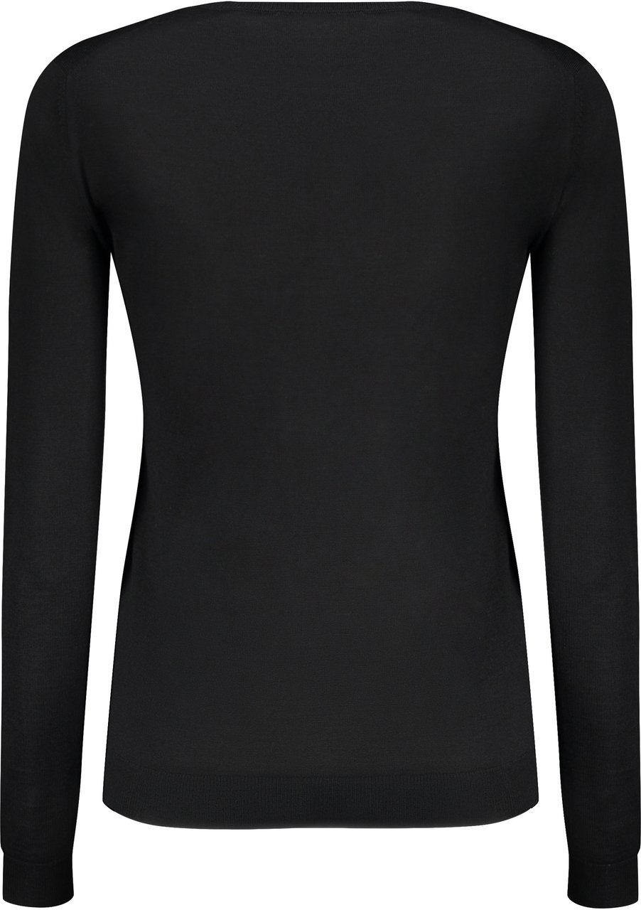 Valentino Long sleeve crew-neck sweater Zwart