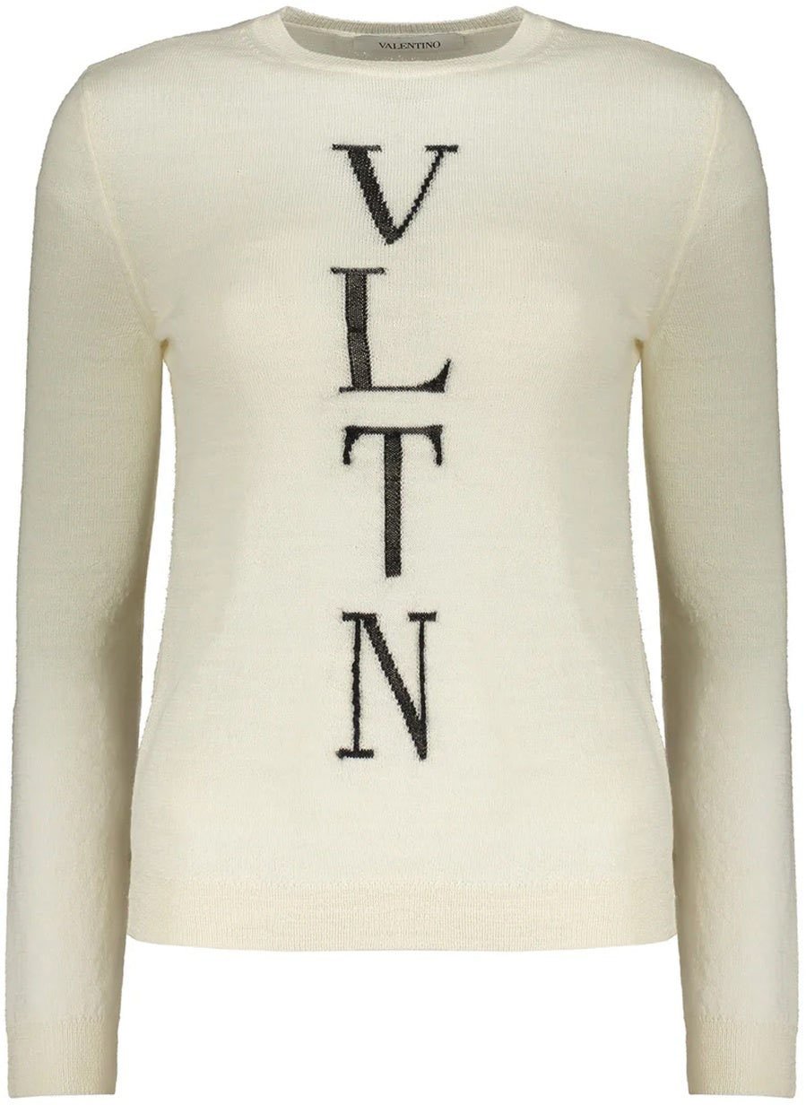 Valentino Valentino Garavani Logo Sweater Beige