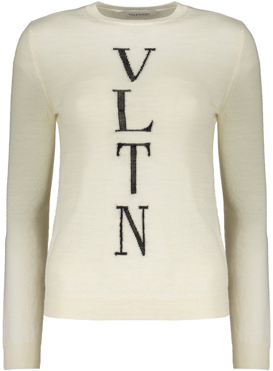 Valentino Long sleeve crew-neck sweater Neutraal