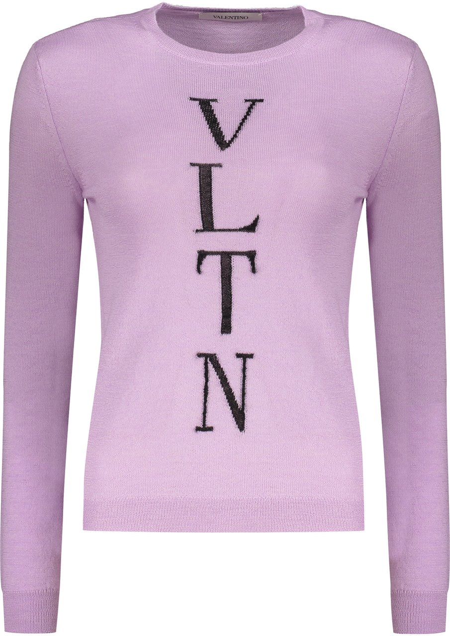 Valentino Long sleeve crew-neck sweater Paars
