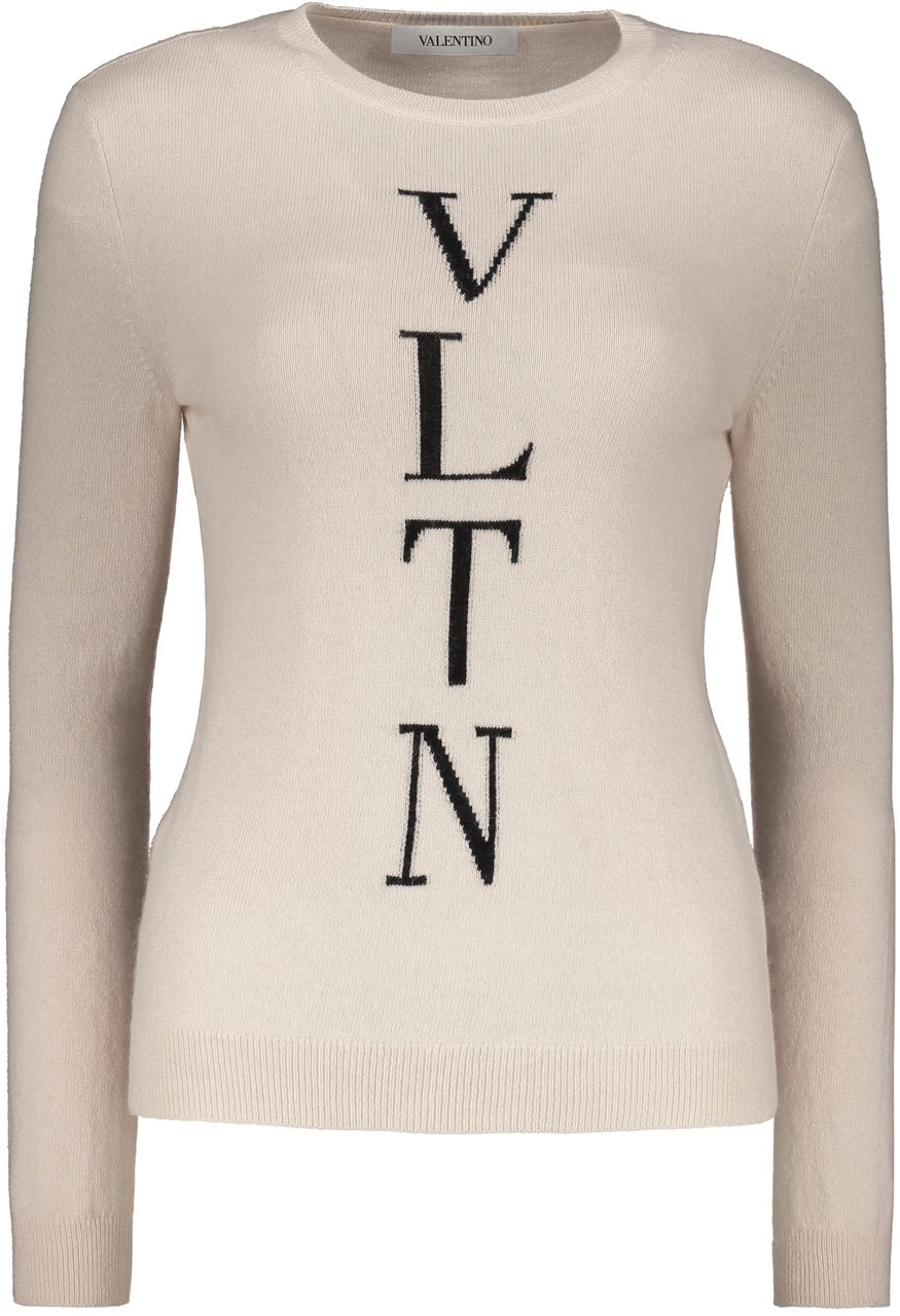 Valentino Long sleeve crew-neck sweater Wit
