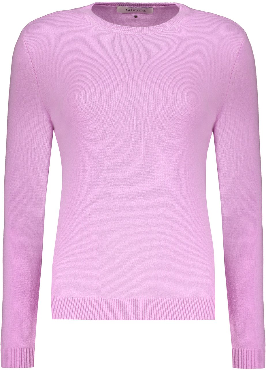 Valentino Long sleeve crew-neck sweater Roze