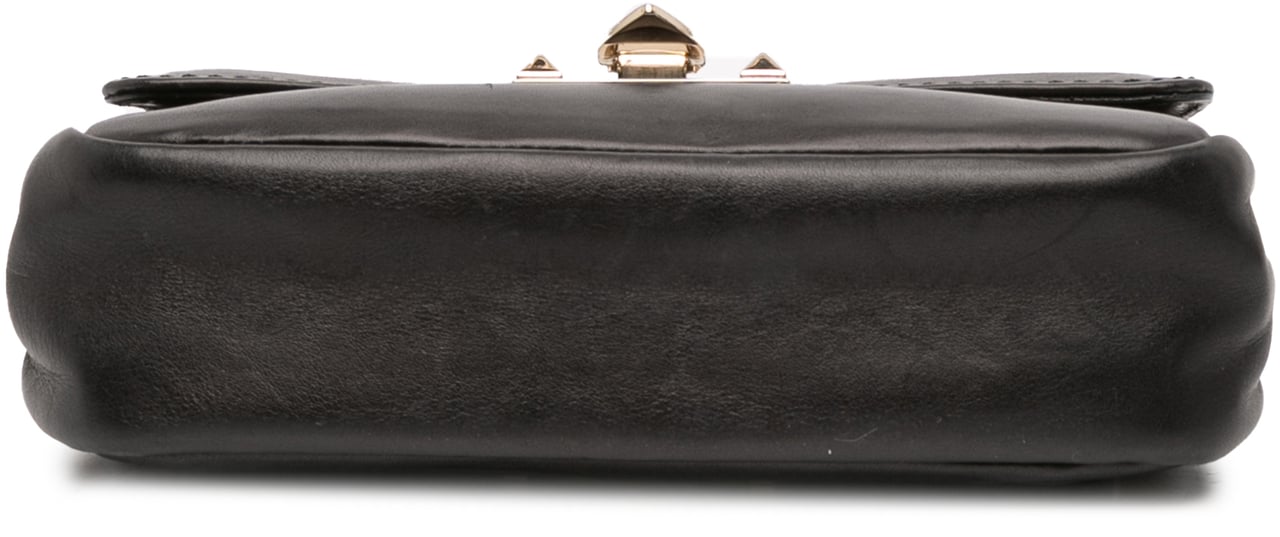 Valentino Small Leather Rockstud Crossbody Zwart