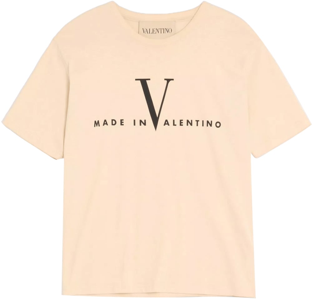 Valentino T-shirt gemaakt in Valentino, gebroken wit. Wit