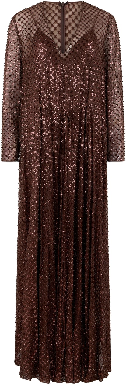 Valentino Dress with sequins Bruin
