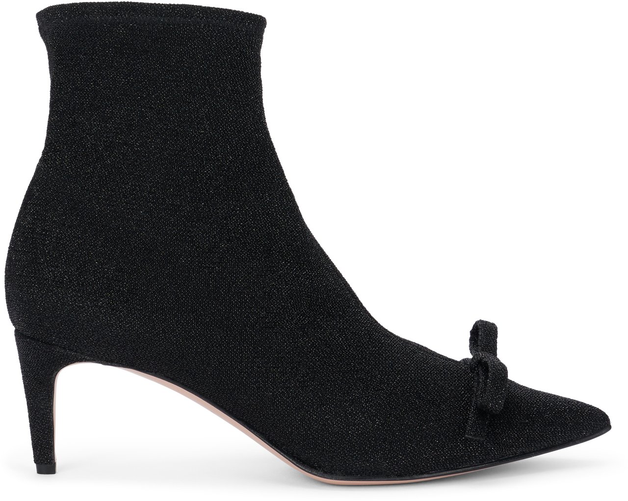 Valentino Elegant black ankle boot with heel, modern and chic. Zwart