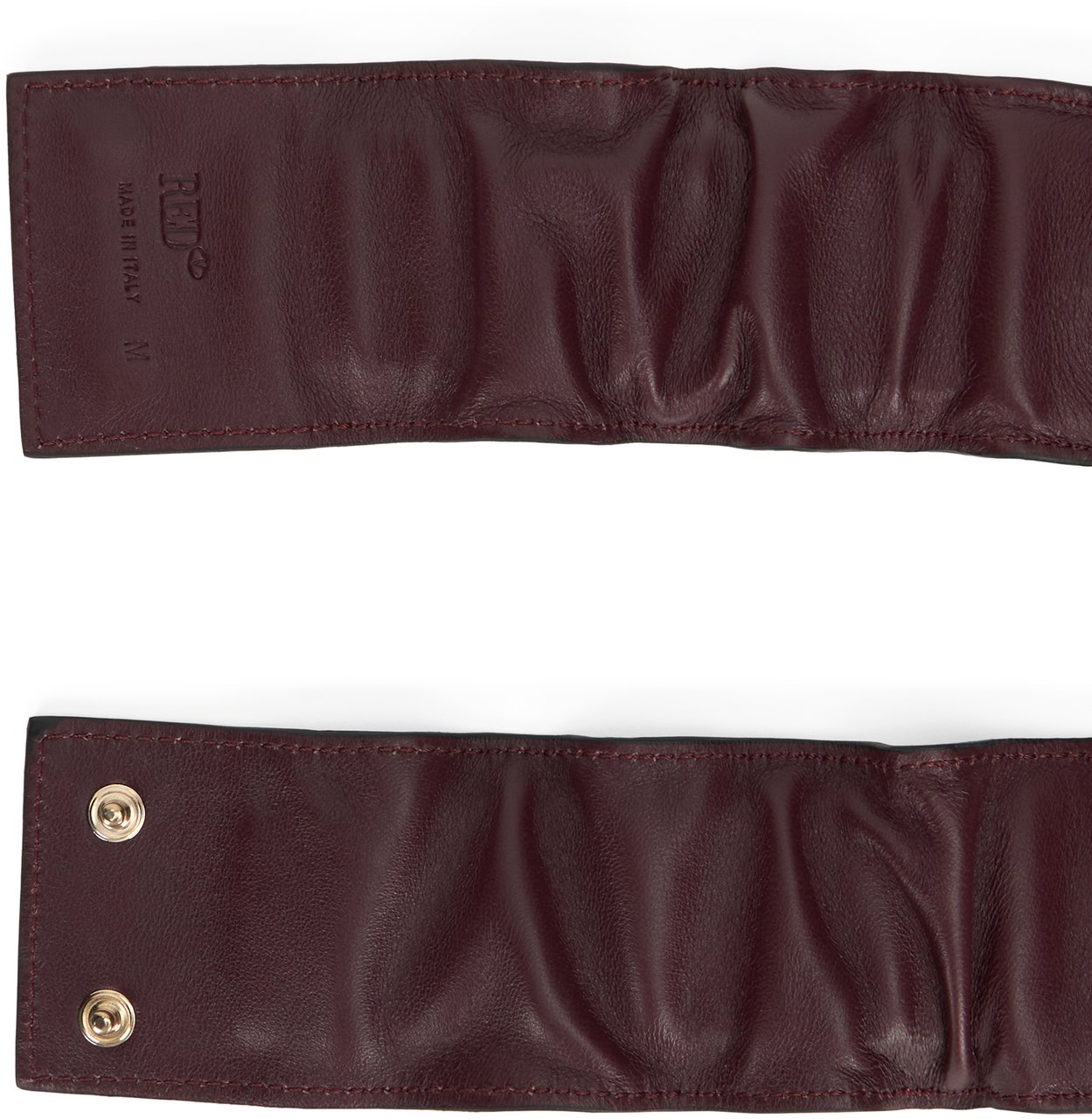 Valentino Hair accessory in burgundy leather with an elegant bow. Paars