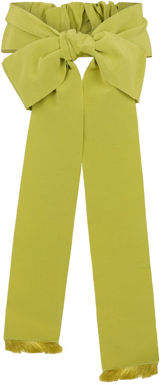 Valentino Elegant accessory for acid green hair with bow, versatile and chic. Groen