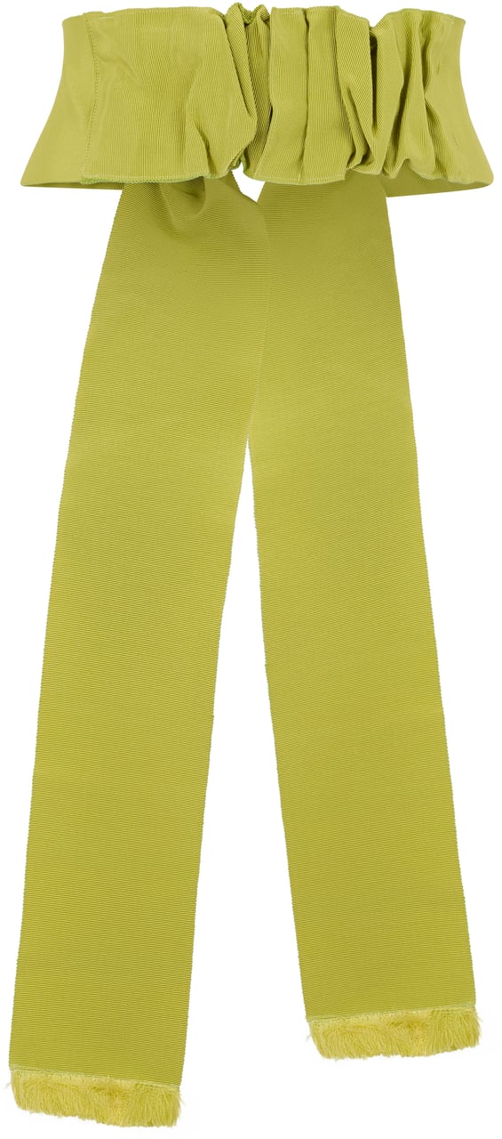 Valentino Elegant accessory for acid green hair with bow, versatile and chic. Groen