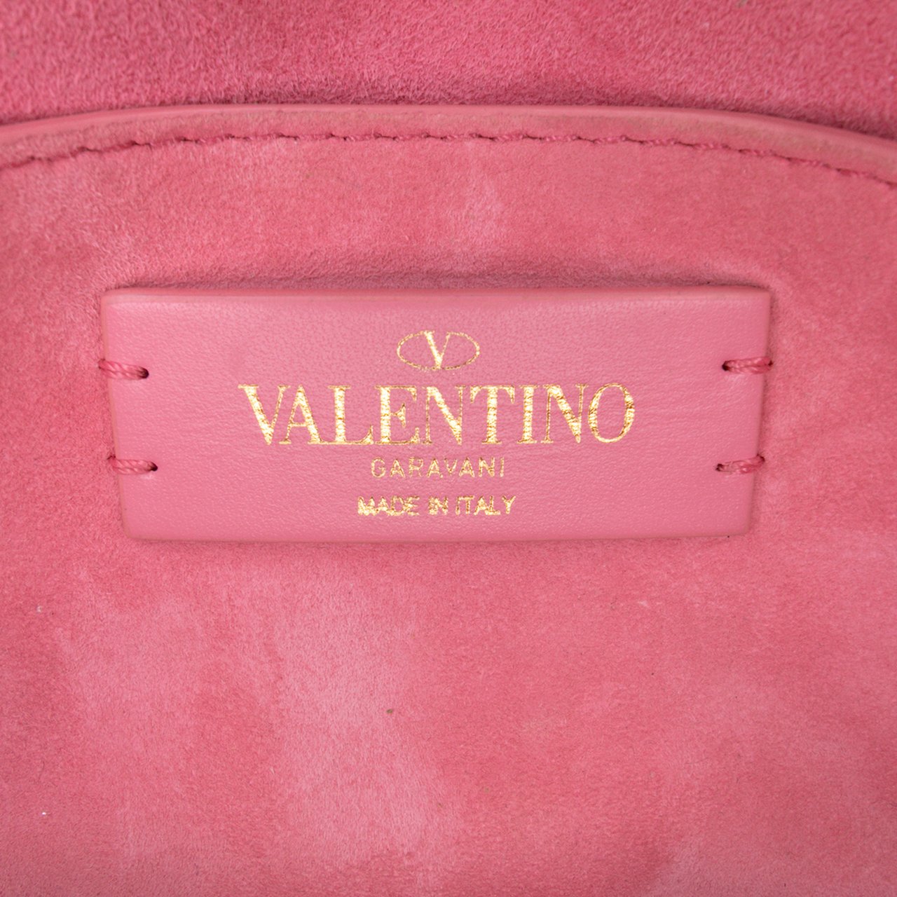 Valentino Small Leather VLogo Type Crossbody Roze