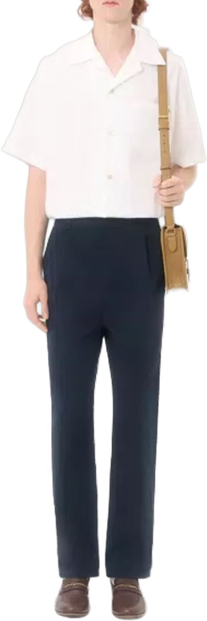Valentino VLOGO SIGNATURE LANA MOHAIR PANTS Navy