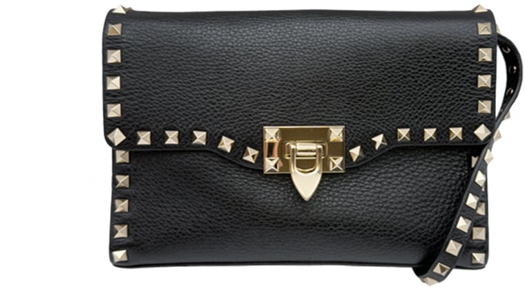 Valentino Valentino Rockstud Shoulder Bag - black Zwart