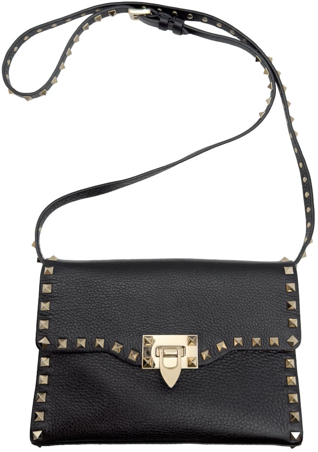 Valentino Valentino Rockstud Shoulder Bag - black Zwart