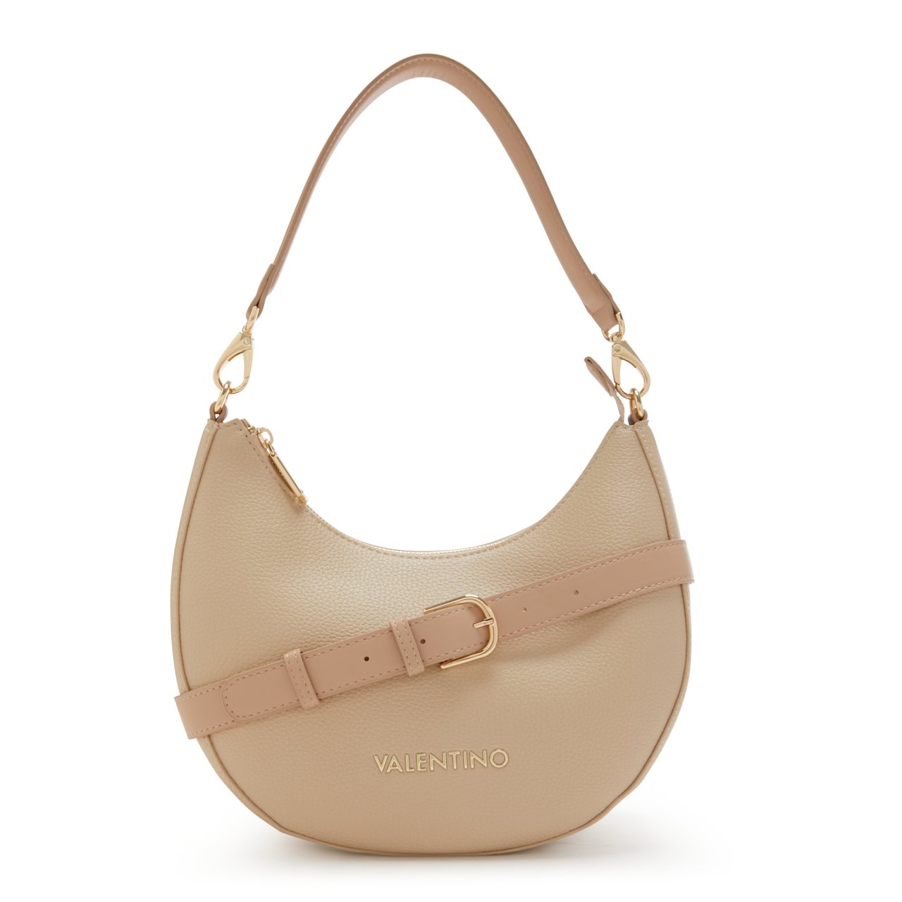 Valentino Alexia Kunstleer Schoudertas Beige