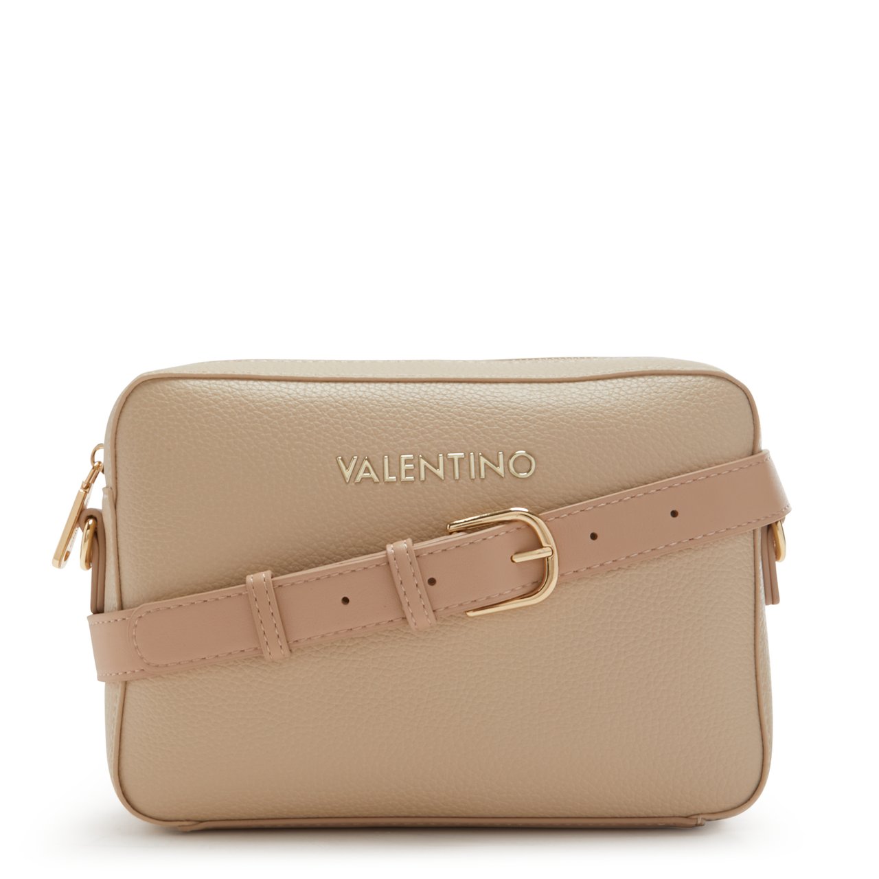 Valentino Alexia Kunstleer Crossbody Tas Beige