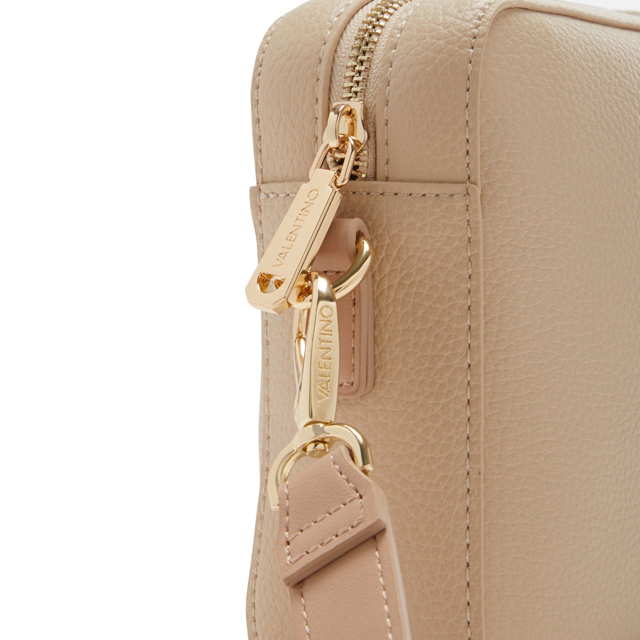 Valentino Alexia Kunstleer Crossbody Tas Beige