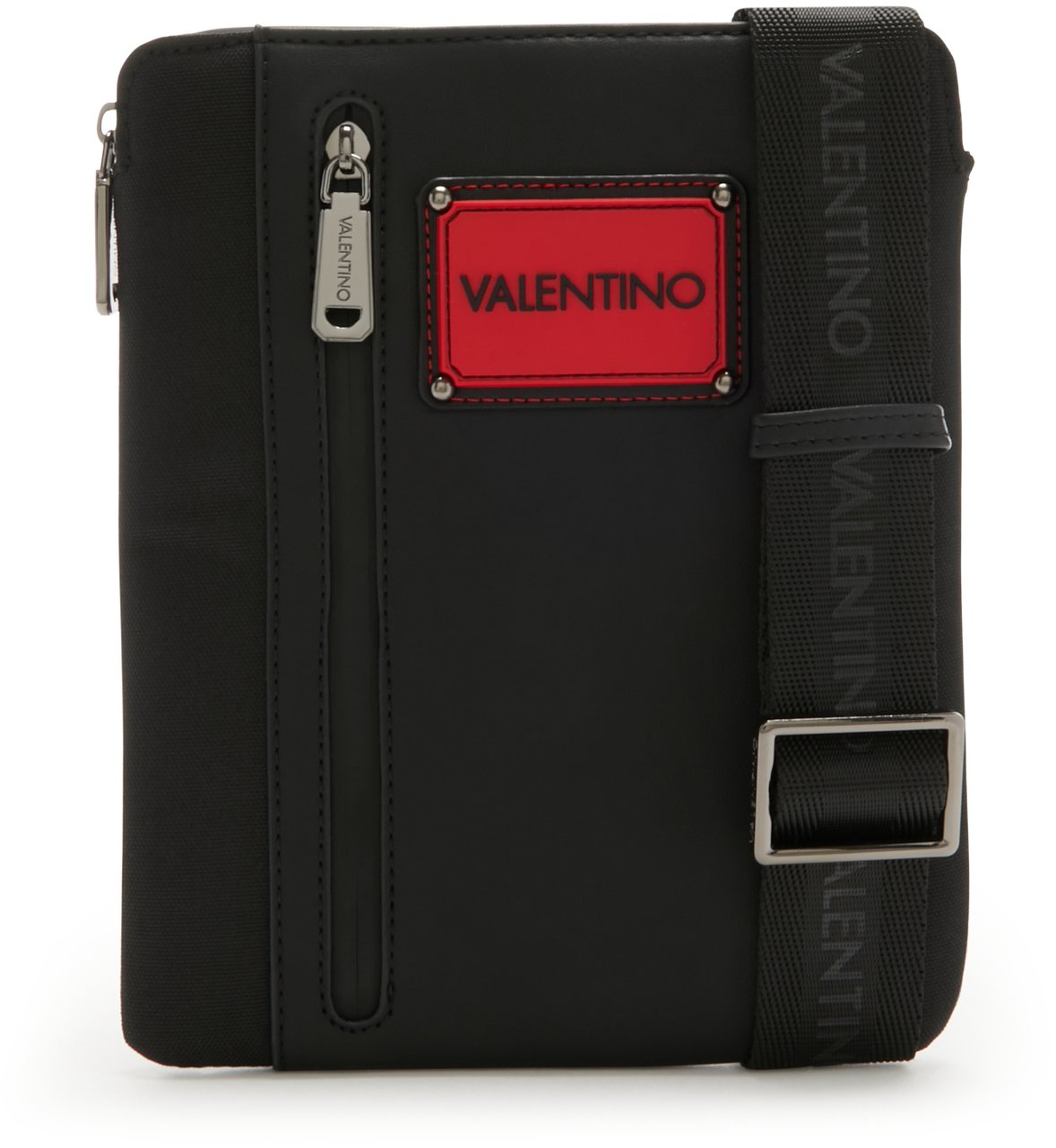 Valentino Nathan Kunstleer Crossbody Tas Zwart