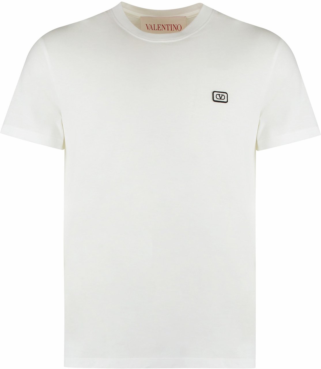 Valentino Cotton crew-neck T-shirt Wit