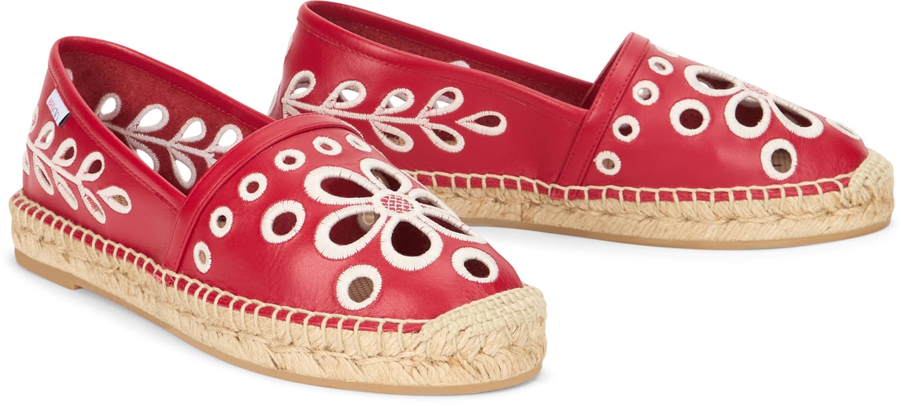 Valentino Red summer espadrille slip-on, light and comfortable Rood