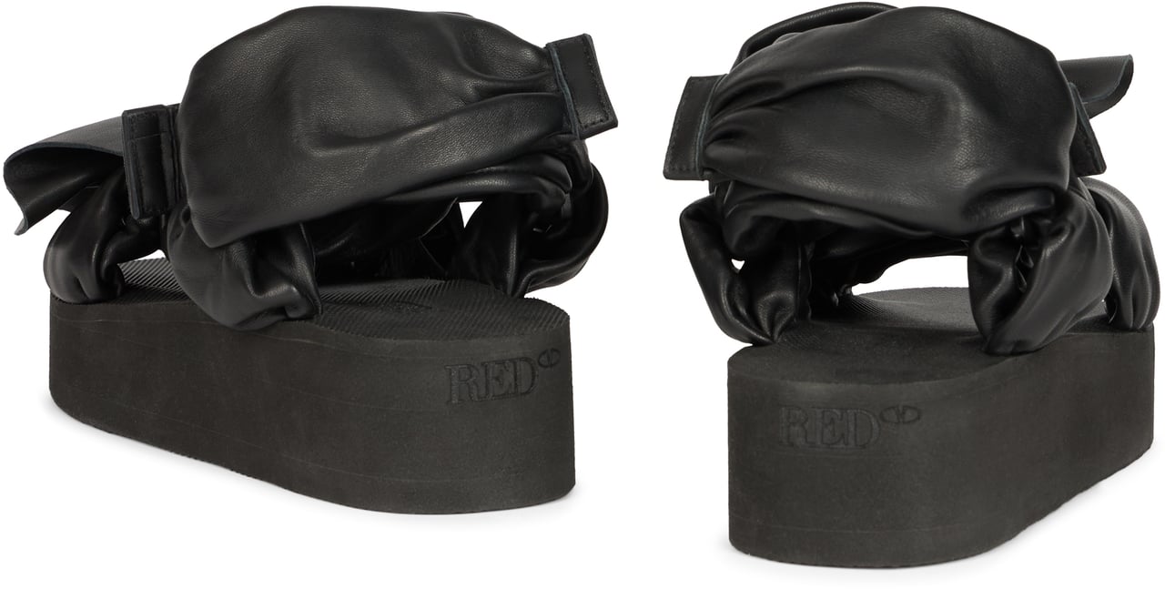 Valentino Bow detail sandals Zwart