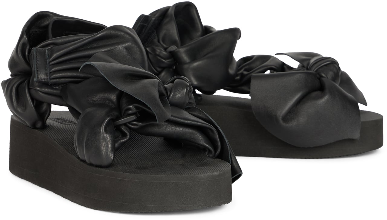 Valentino Bow detail sandals Zwart